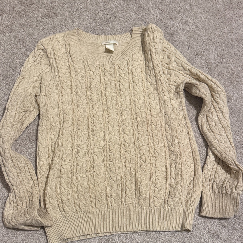 H&M Cream Cable Knit Sweater
